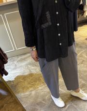 duti keten havuç pantolon gri 2