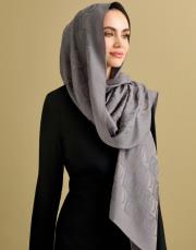 ımannoor dama desen naia şal antrasit