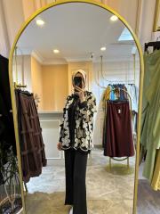 ghisa dantel işlemeli tunik siyah 4