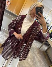 ghisa kapüşon detaylı file kap bordo 2