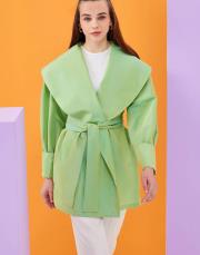 tafta şal yaka kap yeşil