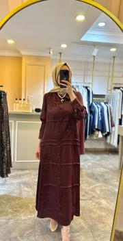 lissmore işlemeli gömlek elbise  4