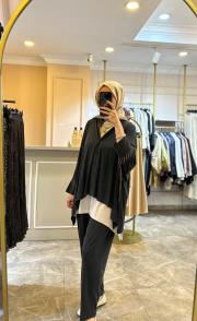 ghisa yarasa kollu takım siyah