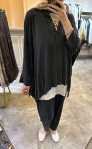 ghisa yarasa kollu takım siyah 3