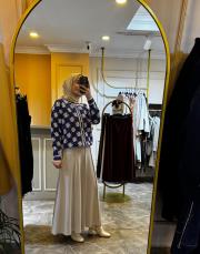 ghisa kendinden desenli hırka lacivert 2