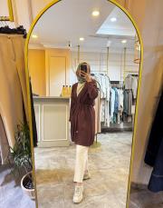 ghisa soğuk iplik merserize hırka kahve