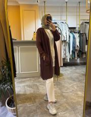 ghisa soğuk iplik merserize hırka kahve 2