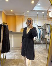 ghisa soğuk iplik merserize hırka siyah