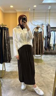 sentez nuve balon etek kahve