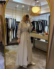 önden fermuarlı tek kolu taş detay içten kemerli kap taş