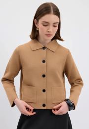 kadriye baştürk düz renk midi triko hırka camel 5