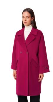 2264 kaşe kaban vişne