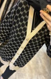 ghisa triko desenli hırka siyah 2