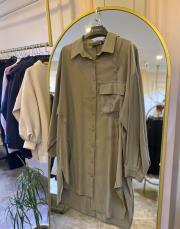 ceremony sol tarafı cep detaylı tunik haki