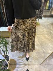 sentez leopar kırıştırma etek camel 2