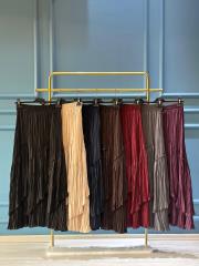 sentez viola parçalı kırıştırma etek antrasit