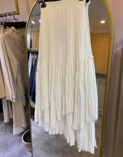 sentez viola parçalı kırıştırma etek beyaz