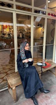 kk design denim gömlek elbise mavi