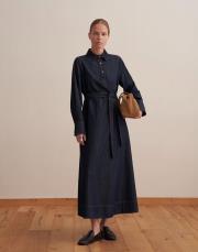 kk design denim gömlek elbise mavi 2