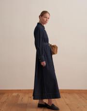 kk design denim gömlek elbise mavi 3