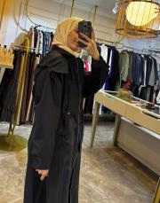 yanları çelik garnili belden büzgülü fermuarlı kap siyah 3