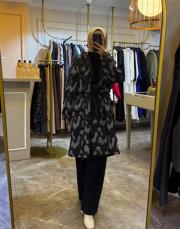 çok fermuarlı kamufulaj desen kap siyah 4