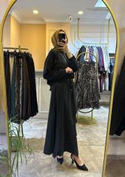 ghisa fır fır detaylı etekli takım siyah 2