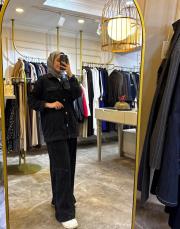 ceremony önü çıt çıtlı queen takım siyah