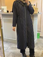 ceremony kapüşonu fermuar detaylı baklava kapitön kap lacivert