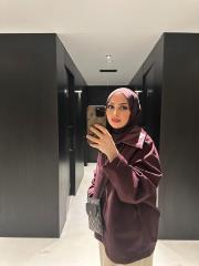 kadriye baştürk fermuarlı deri yakalı ceket mürdüm 3