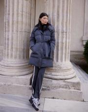 womanıa toronto kısa mont gri