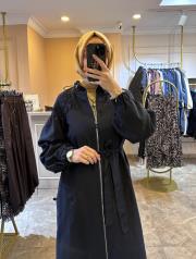 ceremony dantel detay trençkot lacivert 2