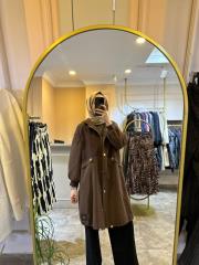 ceremony önü çıt çıtlı kapüşonlu çelik garnili dubai kap kahve 5