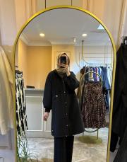 ceremony önü çıt çıtlı kapüşonlu çelik garnili dubai kap siyah