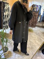 ceremony önü çıt çıtlı kapüşonlu çelik garnili dubai kap siyah 2