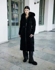 womanıa roma uzun mont siyah