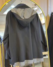 ghisa önden gold fermuar ve gömlek detaylı bomber siyah 2