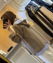 ghisa önden gold fermuar ve gömlek detaylı bomber vizon 3