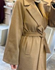 ceremony arkası fermuar detaylı kaşe kaban camel 3