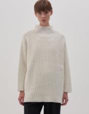 dik yaka triko kazak ekru