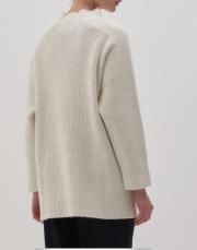 dik yaka triko kazak ekru 2