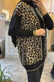 ghisa leopar desenli triko tunik leopar 4