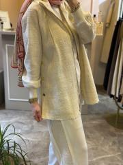 ghisa önden fermuar detalı tüvit takım ekru 2