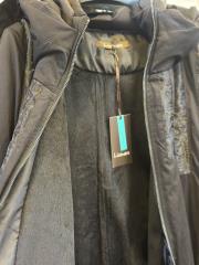 lissmore içi kürklü kapüşonlu uzun manto siyah 7