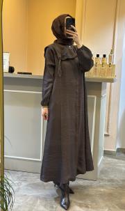 lissmore omuzdan aksesuar detaylı gizli fermuarlı kap kahve 5