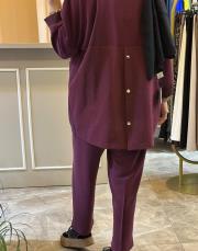 ghisa modal kumaş spor hırkalı takım mürdüm 6