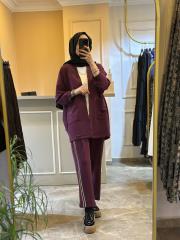 ghisa modal kumaş spor hırkalı takım mürdüm 7