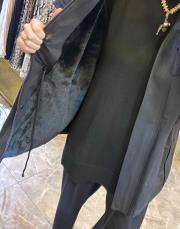 ghisa yakası kürklü kaban siyah 5