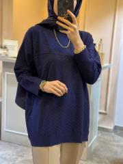 ghisa balıkçı yaka triko tunik lacivert 2