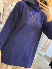 ghisa balıkçı yaka triko tunik lacivert 3